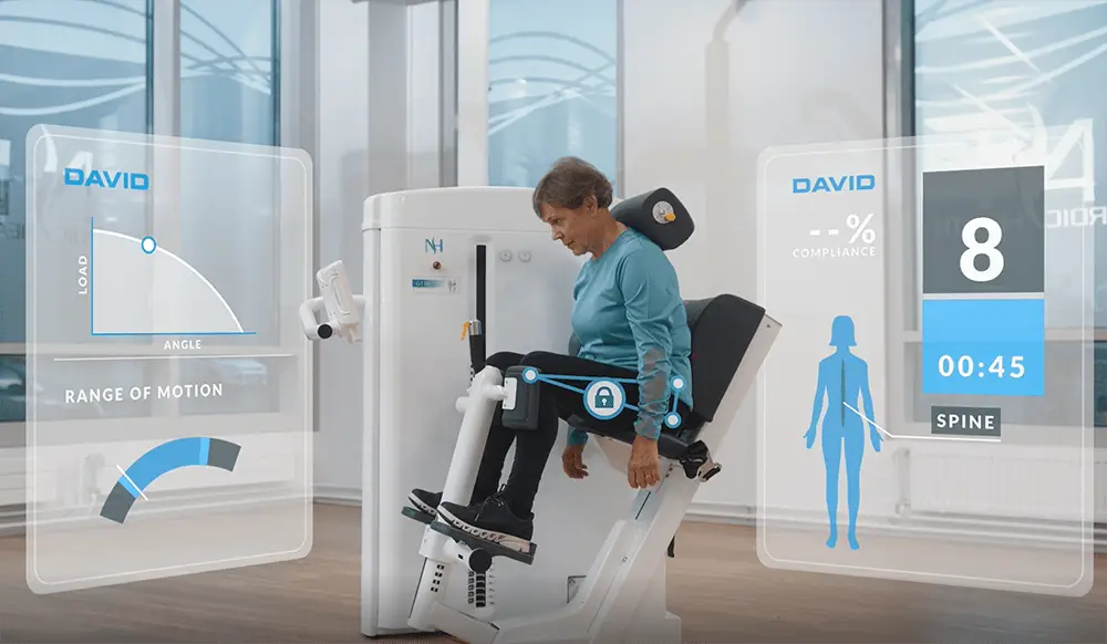 Optimierte Biomechanik, Therapie, Fitness, Krafttraining, Eve Software, Knie, Hüfte, Schulter, Wirbelsäule